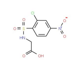 (2-Chloro-4-nitro-benzenesulfonylamino)-acetic acid - chemical structure image