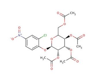 2-Chloro-4-nitrophenyl-2,3,4,6-tetra-O-acetyl-&alpha;-D-glucopyranoside (CAS 153823-58-6) - chemical structure image