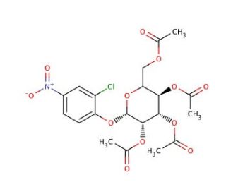 2-Chloro-4-nitrophenyl-2,3,4,6-tetra-O-acetyl-β-D-glucopyranoside (CAS 35023-71-3) - chemical structure image