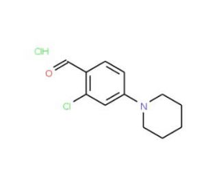 2-Chloro-4-piperidin-1-yl-benzaldehyde hydrochloride - chemical structure image