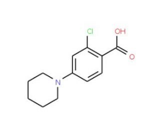 2-Chloro-4-piperidinobenzenecarboxylic acid - chemical structure image