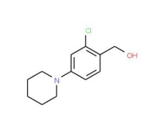 (2-Chloro-4-piperidinophenyl)methanol - chemical structure image
