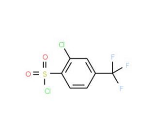 2-Chloro-4-(trifluoromethyl)benzenesulfonyl chloride (CAS 175205-54-6) - chemical structure image