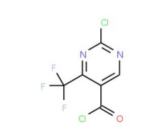 2-Chloro-4-(trifluoromethyl)pyrimidine-5-carbonyl chloride (CAS 154934-99-3) - chemical structure image