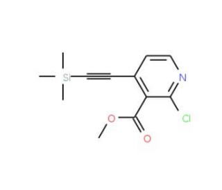 2-Chloro-4-trimethylsilanylethynyl-nicotinic acidmethyl ester (CAS 470463-44-6) - chemical structure image