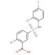 2-chloro-5-{[(2-chloro-4-fluorophenyl)amino]sulfonyl}benzoic acid - chemical structure image