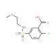 2-chloro-5-{[(2-methoxyethyl)amino]sulfonyl}benzoic acid (CAS 716358-45-1) - chemical structure image