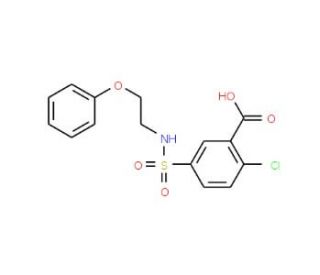 2-chloro-5-{[(2-phenoxyethyl)amino]sulfonyl}benzoic acid - chemical structure image
