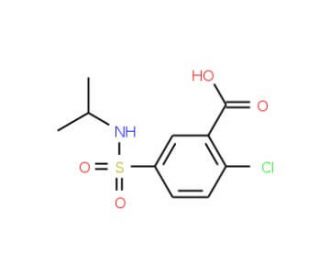 2-chloro-5-[(isopropylamino)sulfonyl]benzoic acid (CAS 74138-28-6) - chemical structure image