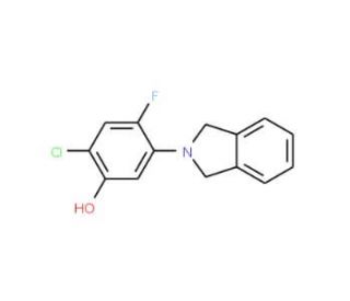 2-Chloro-5-(1,3-dihydro-2H-isoindol-2-yl)-4-fluorobenzenol - chemical structure image