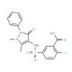 2-Chloro-5-(1,5-dimethyl-3-oxo-2-phenyl-2,3-dihydro-1H-pyrazol-4-ylsulfamoyl)-benzoic acid - chemical structure image