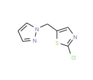 2-Chloro-5-(1H-pyrazol-1-ylmethyl)-1,3-thiazole - chemical structure image