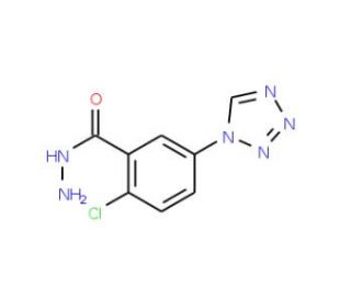 2-Chloro-5-(1H-tetrazol-1-yl)benzohydrazide - chemical structure image