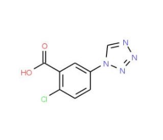2-Chloro-5-(1H-tetrazol-1-yl)benzoic acid - chemical structure image