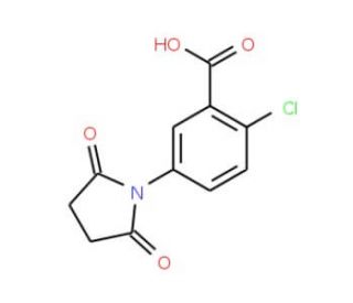 2-Chloro-5-(2,5-dioxo-pyrrolidin-1-yl)-benzoic acid - chemical structure image