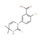 2-Chloro-5-(2-mercapto-4,4-dimethylpyrimidin-1(4H)-yl)benzoic acid - chemical structure image