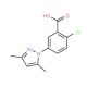 2-Chloro-5-(3,5-dimethyl-pyrazol-1-yl)-benzoicacid - chemical structure image