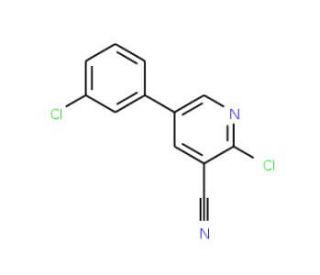 2-Chloro-5-(3-chlorophenyl)nicotinonitrile - chemical structure image