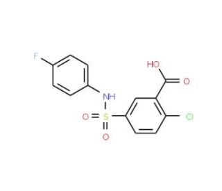 2-Chloro-5-(4-fluoro-phenylsulfamoyl)-benzoic acid - chemical structure image