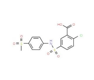 2-chloro-5-({[4-(methylsulfonyl)phenyl]amino}sulfonyl)benzoic acid - chemical structure image