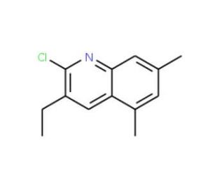 2-Chloro-5,7-dimethyl-3-ethylquinoline (CAS 1031928-10-5) - chemical structure image