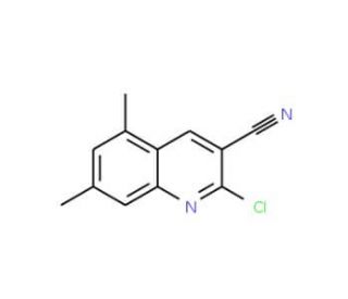2-Chloro-5,7-dimethylquinoline-3-carbonitrile (CAS 917747-10-5) - chemical structure image