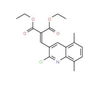 2-Chloro-5,8-dimethyl-3-(2,2-diethoxycarbonyl)vinylquinoline (CAS 1031928-88-7) - chemical structure image