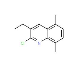 2-Chloro-5,8-dimethyl-3-ethylquinoline (CAS 917750-57-3) - chemical structure image