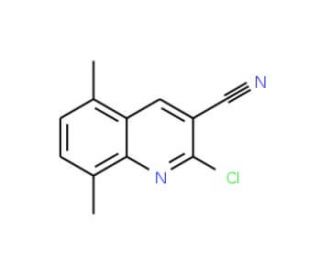 2-Chloro-5,8-dimethylquinoline-3-carbonitrile (CAS 351363-12-7) - chemical structure image