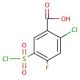 2-Chloro-5-chlorosulfonyl-4-fluorobenzoic acid (CAS 264927-50-6) - chemical structure image