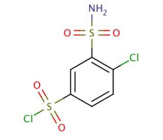 2-Chloro-5-chlorosulphonyl Benzenesulfonamide (CAS 61450-06-4) - chemical structure image