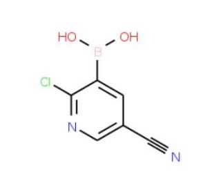 2-Chloro-5-cyanopyridine-3-boronic acid (CAS 957060-96-7) - chemical structure image