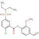 2-Chloro-5-diethylsulfamoyl-benzoic acid 4-formyl-2-methoxy-phenyl ester - chemical structure image