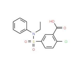 2-Chloro-5-(ethyl-phenyl-sulfamoyl)-benzoic acid - chemical structure image