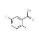 2-Chloro-5-fluoropyridine-4-carboxylic acid (CAS 884494-74-0) - chemical structure image