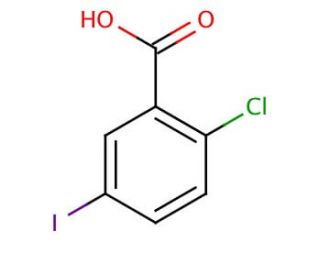 2-Chloro-5-iodobenzoic acid (CAS 19094-56-5) - chemical structure image