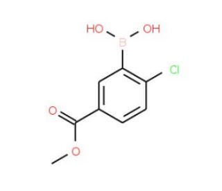 2-Chloro-5-(methoxycarbonyl)phenylboronic acid (CAS 913835-92-4) - chemical structure image