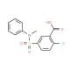 2-Chloro-5-(methyl-phenyl-sulfamoyl)-benzoic acid - chemical structure image