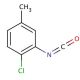 2-Chloro-5-methylphenyl isocyanate (CAS 40398-03-6) - chemical structure image