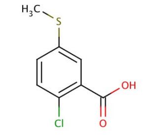 2-Chloro-5-(methylthio)benzoic acid (CAS 51546-12-4) - chemical structure image