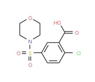 2-Chloro-5-(morpholine-4-sulfonyl)-benzoic acid (CAS 109029-96-1) - chemical structure image