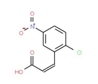2-Chloro-5-nitrocinnamic acid, predominantly trans (CAS 36015-19-7) - chemical structure image