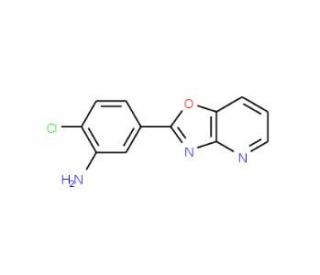 2-Chloro-5-oxazolo[4,5-b]pyridin-2-yl-phenylamine (CAS 354561-70-9) - chemical structure image