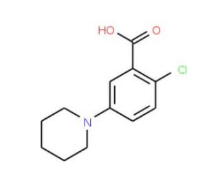 2-Chloro-5-piperidin-1-yl-benzoic acid (CAS 915921-24-3) - chemical structure image