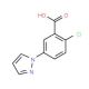 2-Chloro-5-pyrazol-1-yl-benzoic acid (CAS 957509-90-9) - chemical structure image