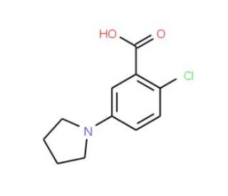 2-Chloro-5-pyrrolidin-1-yl-benzoic acid - chemical structure image