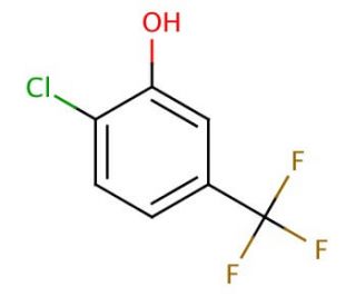 2-Chloro-5-(trifluoromethyl)phenol (CAS 40889-91-6) - chemical structure image