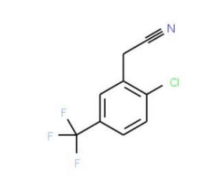 2-Chloro-5-(trifluoromethyl)phenylacetonitrile (CAS 22902-88-1) - chemical structure image