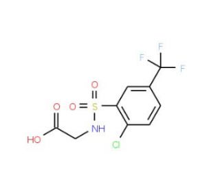 ({[2-chloro-5-(trifluoromethyl)phenyl]sulfonyl}amino)acetic acid - chemical structure image