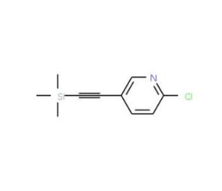 2-Chloro-5-trimethylsilanylethynyl-pyridine (CAS 263012-81-3) - chemical structure image